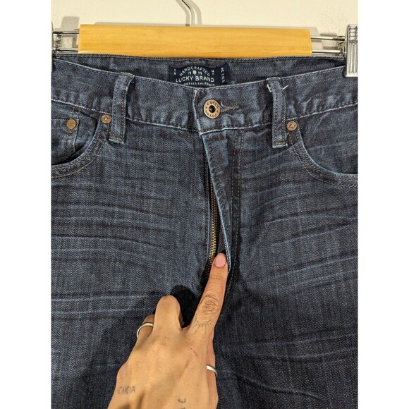 Lucky Brand 121 Heritage Slim Fit Dark Wash Denim Jeans Men Size 36x34 - Picture 4 of 7